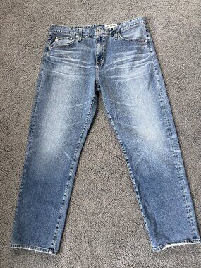 AG-ED DENIM ADRIAN GOLDSCHMIED EX-BOYFRIEND SLOUCHY SLIM JAPANESE DENIM JEANS 32
